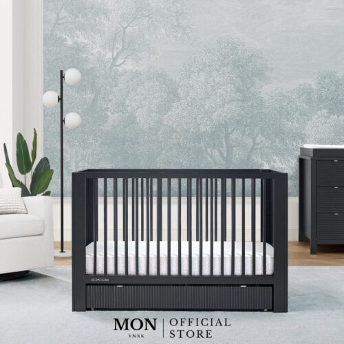 Cũi trẻ em delta children cassie 4-in-1 convertible crib màu đen( xước nhẹ)