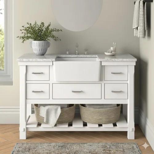 tủ lavabo charlotte 48-inch farmhouse bathroom vanity